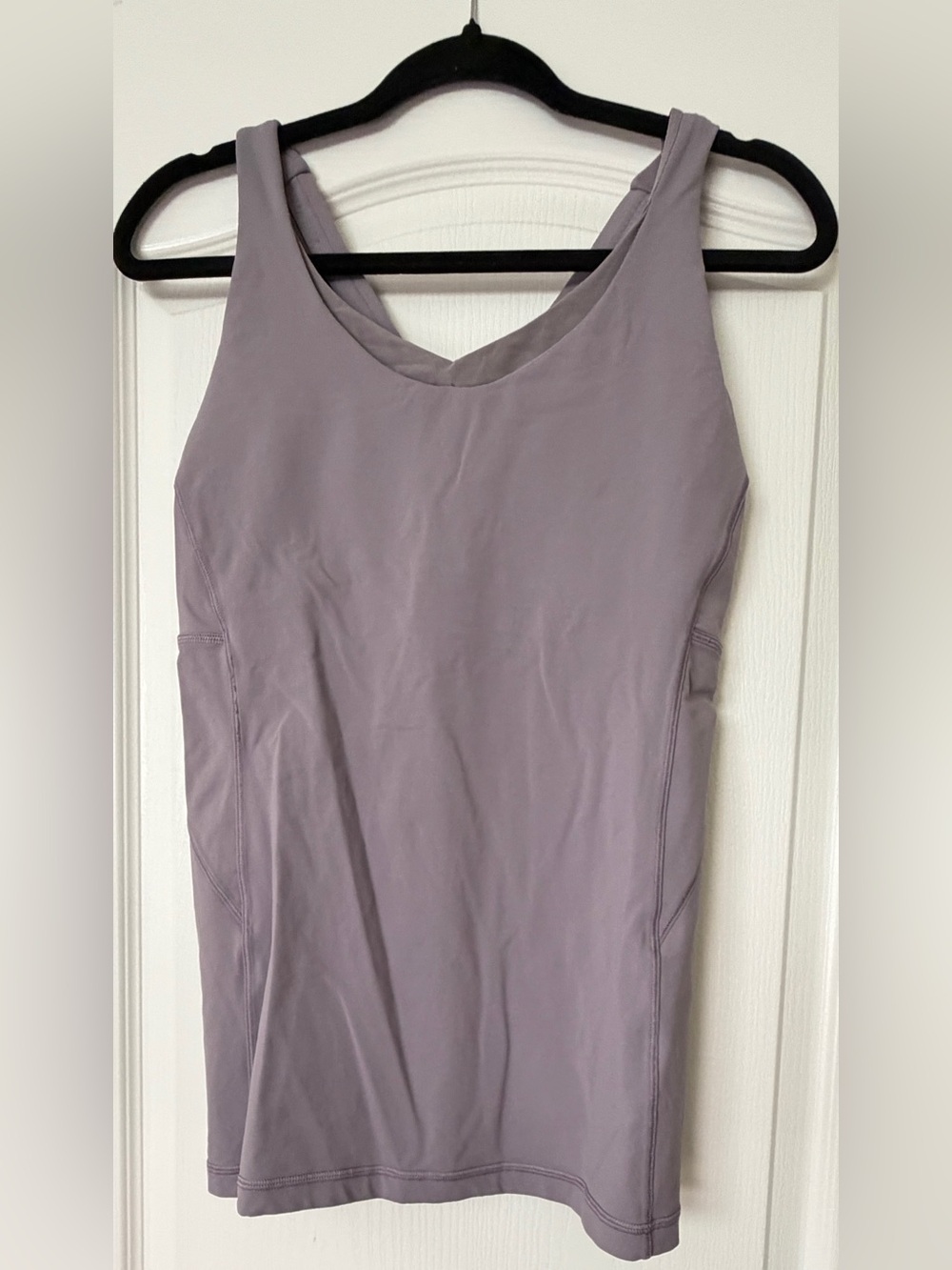 Lululemon Track & Train Tank Size 6 Lavender Built-In Sports Bra Cross Back Yoga